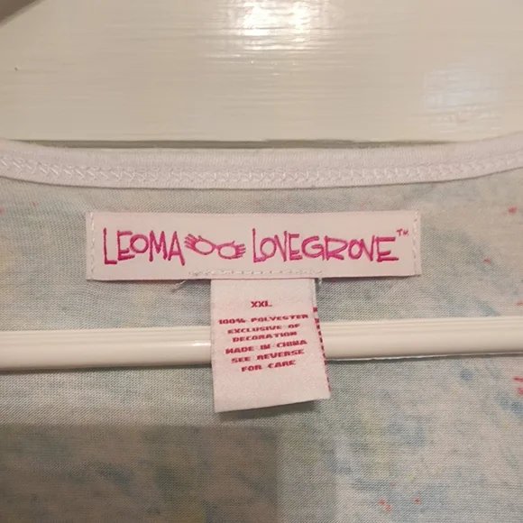 LEOMA LOVEGROVE XXL Women 3/4 Sleeve Knit Fish Shirt Like New 100% Polyester - Picture 3 of 5